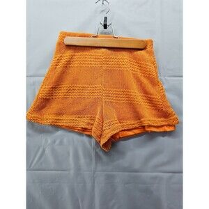 SHEIN Crochet Knit Overlay Shorts – Orange – Size XS (US 2)